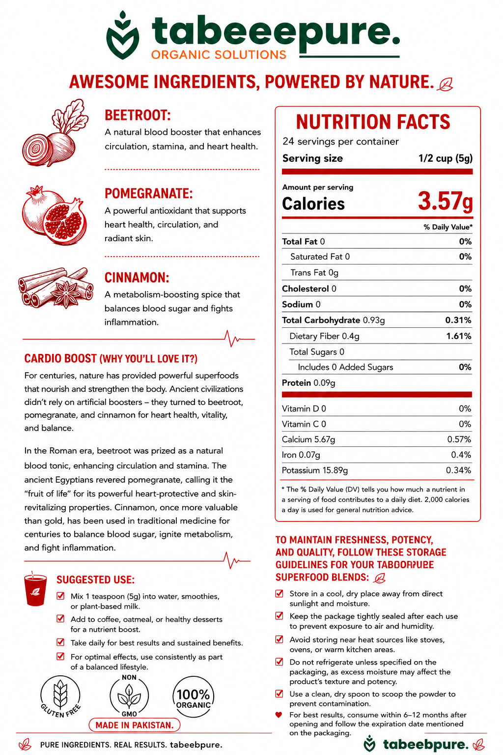 Cardio Boost | Beetroot Detox Powder